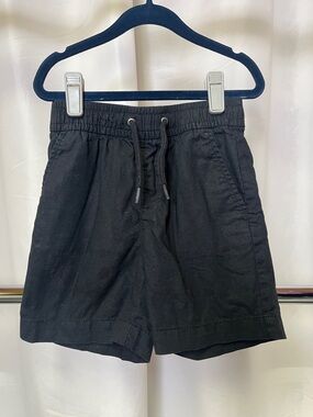 GAP Boys black linen blend elastic Waist Shorts size 5